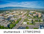 Aerial View of Utah State University in Logan