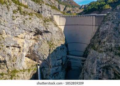 Aerial View Of Vajont Dam