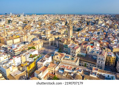 Aerial View Of Valencia City, Spain 