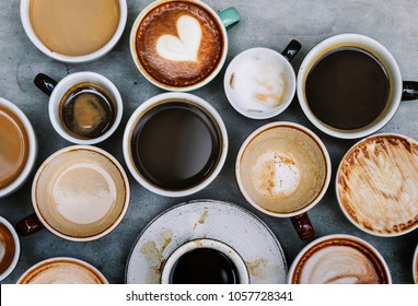 Aerial view of various coffee - Shutterstock ID 1057728341