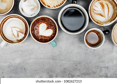 Aerial View Of Various Coffee