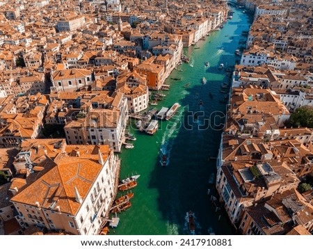 Similar – Image, Stock Photo Canal Grande and Basilica di Santa Maria della Salute illuminated at dusk night time. Venice, Italy