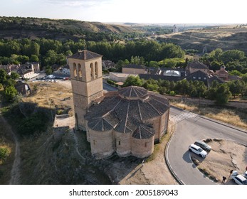 Aerial view of Vera Cruz church in Segovia. Human heritage - Shutterstock ID 2005189043