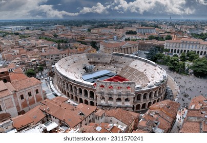 Aerial view of Verona city. Veneto, Italy - Shutterstock ID 2311570241