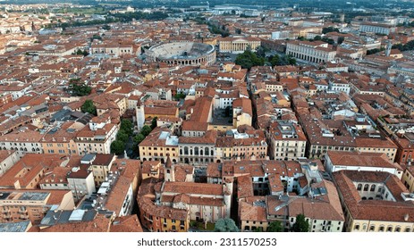 Aerial view of Verona city. Veneto, Italy - Shutterstock ID 2311570253