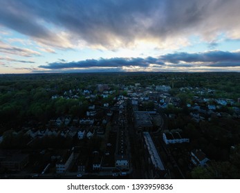 Aerial View Of The Village Of Tuckahoe And Main Street In Westchester County, New York.