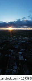 Aerial View Of The Village Of Tuckahoe And Main Street In Westchester County, New York.