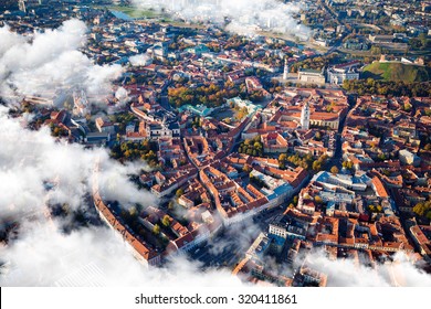 Aerial view of Vilnius, Lithuania.