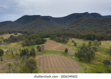 Aerial View Of A Vineyard In The Hunter Valley In Regional New South Wales In Australia