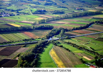 Aerial View Vipava Valley, Slovenia