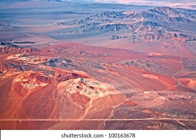 Aerial View Of Volcanoes, Atacama Desert, Chile