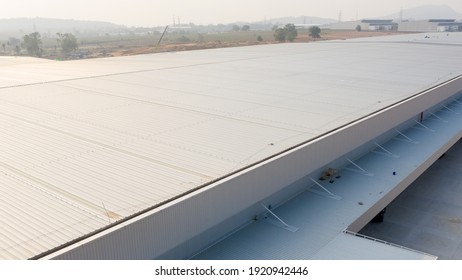 Aerial View A Warehousemetal Roof 