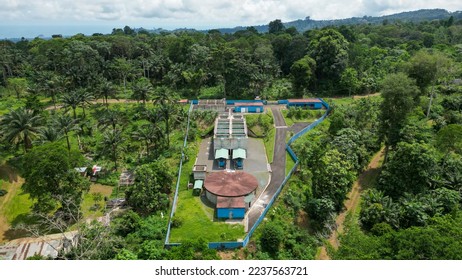 Aerial view from a water treatment facility at Sao Tome, Africa  - Shutterstock ID 2237563721