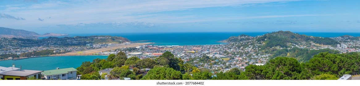 Aerial View Of Wellington International Airport In New Zealand
