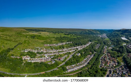 Aerial view of the Welsh town of Ebbw Vale in the South Wales Valleys, UK - Shutterstock ID 1770068009