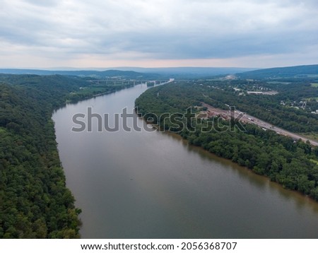 An aerial view of the West Branch of the Susquehanna in Pennsylvania.
