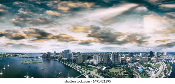 Aerial View Of West Palm Beach, Florida.