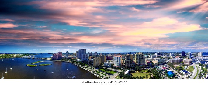 Aerial View Of West Palm Beach, Florida.