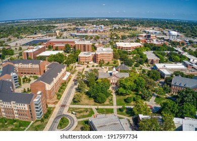 Aerial View Of Wichita State University During Summer Break