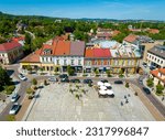 Aerial view of Wielichka, a town near Krakow, known for the 13th-century Wieliczka Salt Mine, the Saltworks Museum and a health resort, Poland