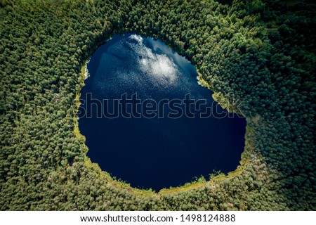 Similar – Image, Stock Photo View of the Lake Edersee with a sailboat