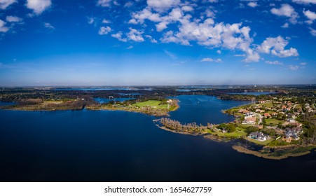 Aerial View Of Windermere Lakes In Florida