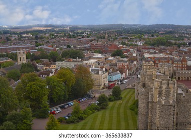 Aerial View Of Windsor, Berkshire, England From The Castle