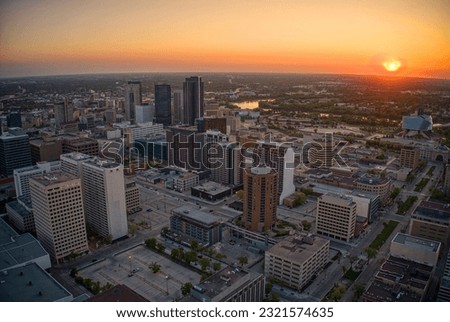 Aerial View of Winnipeg, Manitoba during Summer ストックフォト © 