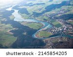 aerial view of Wohlensee near Bern