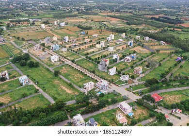 Aerial View Of Wonderful Suburban Bengaluru Plots