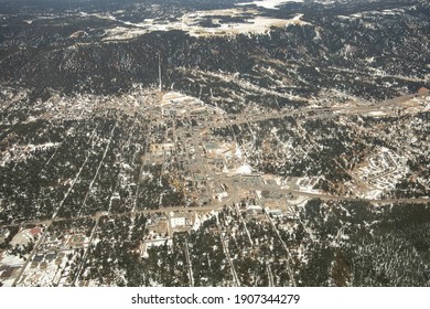 Aerial View Of Woodland Park, Colorado, USA