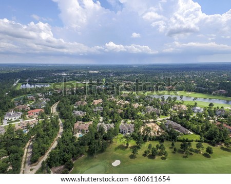Aerial View from The Woodlands in Texas, USA