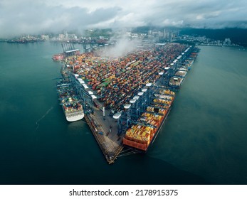 Aerial View Of Yantian Container Terminal,China