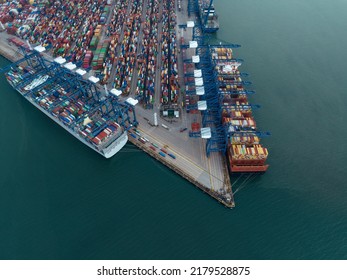 Aerial View Of Yantian Container Terminal,China