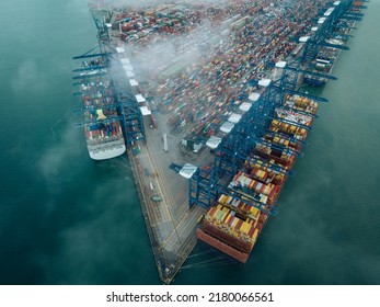 Aerial View Of Yantian Container Terminal,China