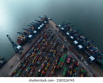 Aerial View Of Yantian Container Terminal,China