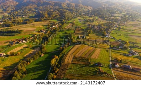 Aerial view of Zagorje Hills, Zabok, Croatia Stock photo © 