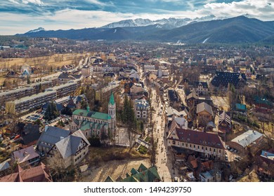 Aerial View Of Zakopane And Tatry Mountains At Early Spring, Poland