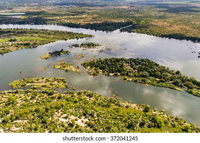 Aerial View Of The Zambezi River, Africa