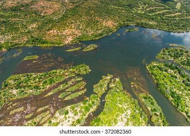 Aerial View Of The Zambezi River, Africa