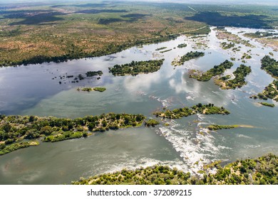 Aerial View Of The Zambezi River, Africa