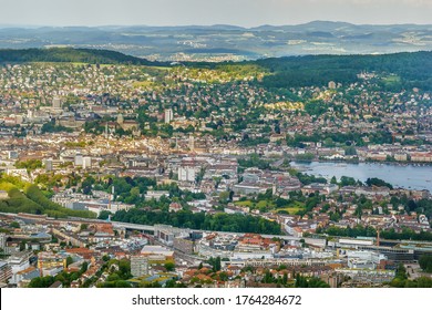 Aerial View Of Zurich From Uetliberg Mountain, Switzerland