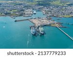 Aerial Views of the port of Holyhead, Anglesey, North Wales