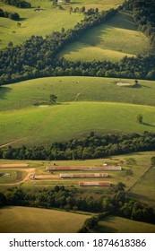 Aerial Views Of Rural Northwest Arkansas In The Ozark Mountains.