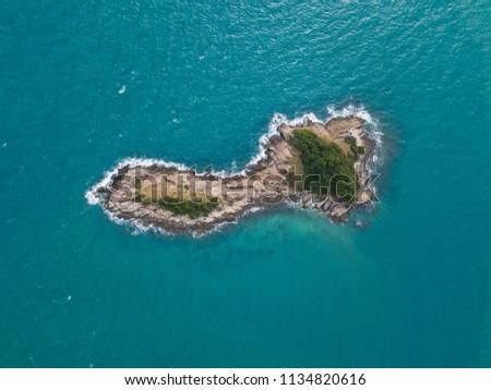 Similar – Image, Stock Photo Aerial views of small island off Ko Samet, Thailand