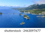 Aerial views of small islands at Misty Fjords National Monument. Alaska, USA.