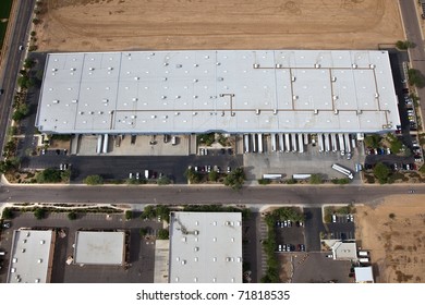 Aerial Of Warehouse, Distribution Center