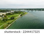 An aerial of the waterfront at Fort Erie, Ontario, Canada