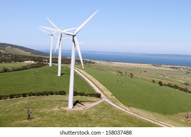 aerial wind farm south australia