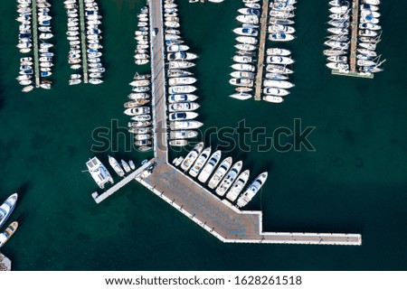 Similar – Foto Bild Luftaufnahme von Luxusyachten und -booten im Hafen am Schwarzen Meer